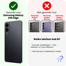 Forterra Samsung S25 Edge Hoesje Siliconen Backcover Lichtgewicht - Transparant