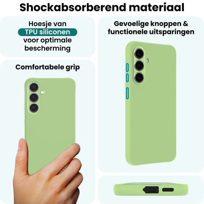 Forterra Samsung S26 Hoesje Siliconen Backcover Lichtgewicht - Groen
