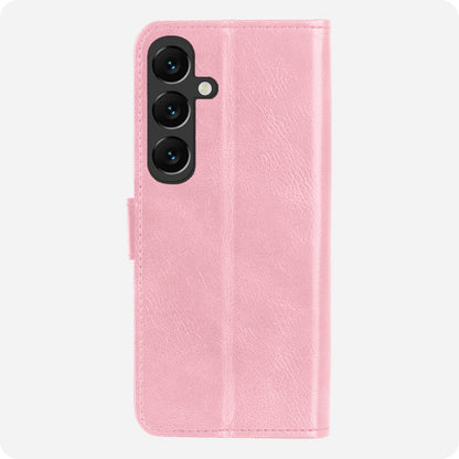 Forterra Samsung S25 Plus Hoesje Bookcase Cover met Kaarthouder - Lichtroze