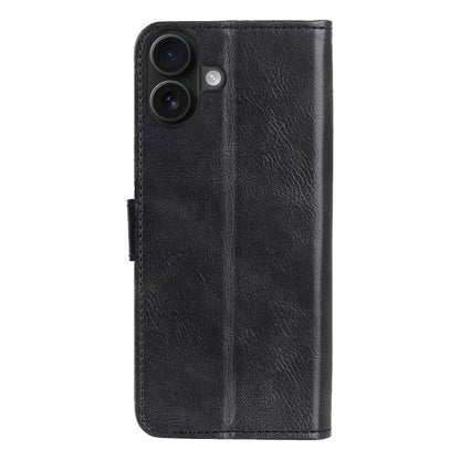 Forterra iPhone 16 Hoesje Bookcase Cover met Kaarthouder - Zwart