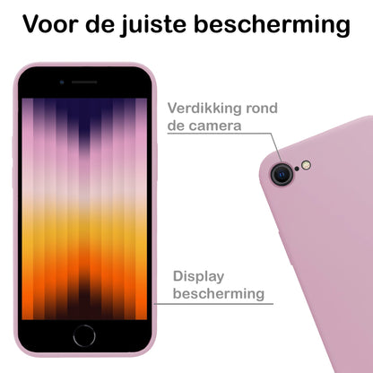 Forterra iPhone SE 2022 Hoesje Siliconen Backcover Lichtgewicht - Lila