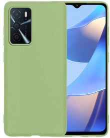 Forterra OPPO A16 Hoesje Siliconen Backcover Lichtgewicht - Groen