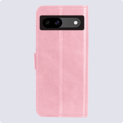 Forterra Google Pixel 8a Hoesje Bookcase Cover met Kaarthouder - Lichtroze