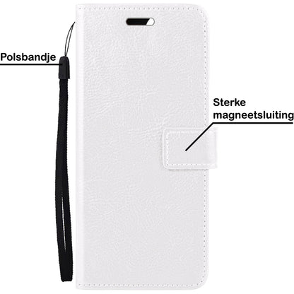 Forterra OnePlus 10 Pro Hoesje Bookcase Cover met Kaarthouder - Wit