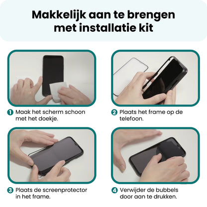 Forterra Samsung S25 Screenprotector Gehard Glas met Installatieframe
