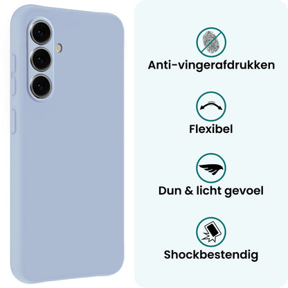 Forterra Samsung A37 Hoesje Siliconen Backcover Lichtgewicht - Lichtblauw