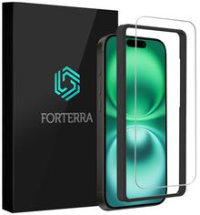 Forterra iPhone 16 Plus Screenprotector Gehard Glas met Installatieframe