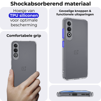 Forterra OnePlus Nord CE 4 Hoesje Siliconen Backcover Lichtgewicht - Transparant