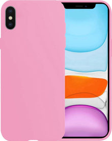 Forterra iPhone X Hoesje Siliconen Backcover Lichtgewicht - Lichtroze