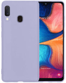 Forterra Samsung A20e Hoesje Siliconen Backcover Lichtgewicht - Lila