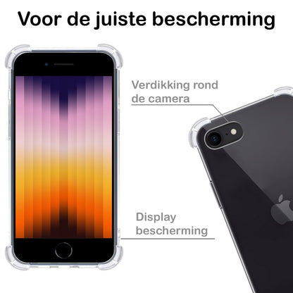 Forterra iPhone SE 2022 Hoesje Shockproof Backcover Siliconen - Transparant