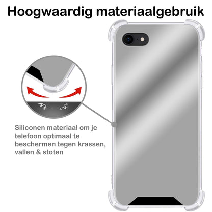 Forterra iPhone SE 2022 Hoesje Shockproof Backcover Siliconen - Zilver