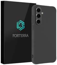 Forterra Samsung S24 FE Hoesje Siliconen Backcover Lichtgewicht - Zwart