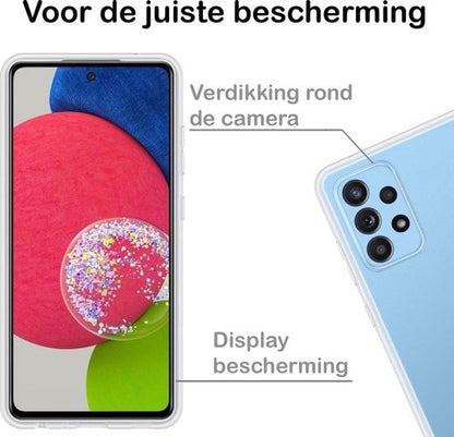 Forterra Samsung A52s Hoesje Siliconen Backcover Lichtgewicht - Transparant