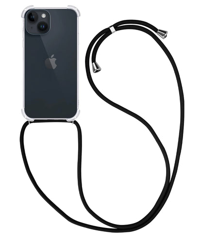 Forterra iPhone 15 Plus Hoesje met Koord Backcover Shockproof - Transparant