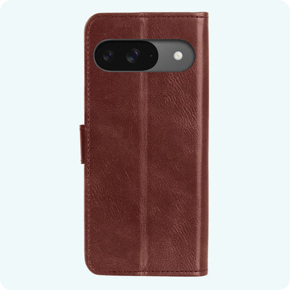 Forterra Google Pixel 9 Hoesje Bookcase Cover met Kaarthouder - Bruin