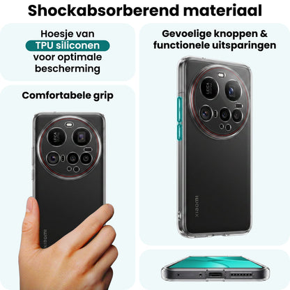 Forterra Xiaomi 15 Ultra Hoesje Siliconen Backcover Lichtgewicht - Transparant