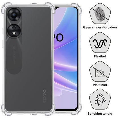 Forterra OPPO A78 5G Hoesje Shockproof Backcover Siliconen - Transparant