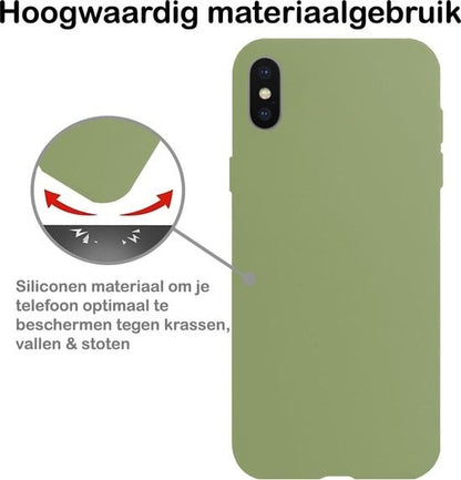 Forterra iPhone X Hoesje Siliconen Backcover Lichtgewicht - Groen