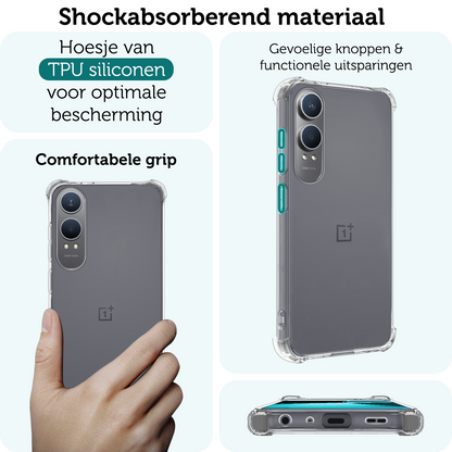 Forterra OnePlus Nord CE 4 Lite Hoesje Shockproof Backcover Siliconen - Transparant