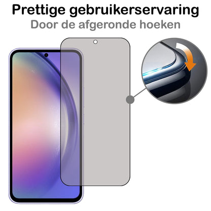 Forterra Samsung A54 Screenprotector Gehard Glas - Privacy