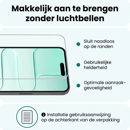 Forterra iPhone Air Screenprotector Gehard Glas - Volledige dekking