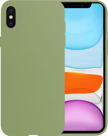 Forterra iPhone X Hoesje Siliconen Backcover Lichtgewicht - Groen
