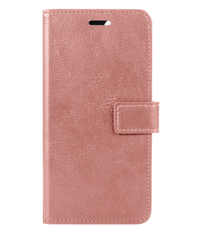 Forterra iPhone 13 Mini Hoesje Bookcase Cover met Kaarthouder - Rosé goud