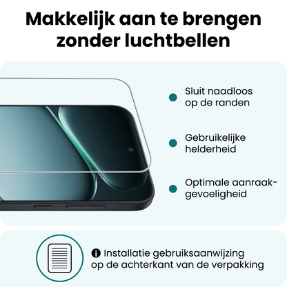 Forterra OnePlus 15R Screenprotector Gehard Glas - Anti-kras