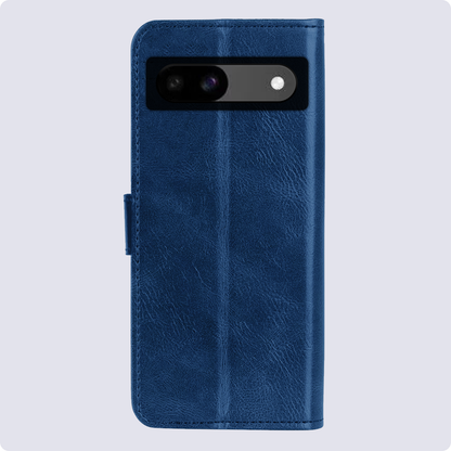 Forterra Google Pixel 8a Hoesje Bookcase Cover met Kaarthouder - Donkerblauw