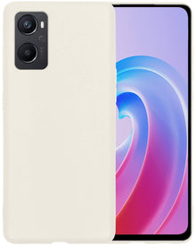 Forterra OPPO A76 Hoesje Siliconen Backcover Lichtgewicht - Wit