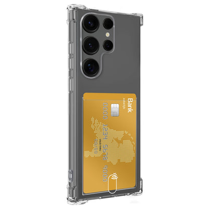 Forterra Samsung S25 Ultra Hoesje Kaarthouder Backcover Shockproof - Transparant
