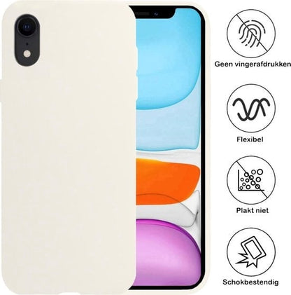 Forterra iPhone XR Hoesje Siliconen Backcover Lichtgewicht - Wit