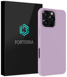 Forterra iPhone 16 Pro Hoesje Siliconen Backcover Lichtgewicht - Lila