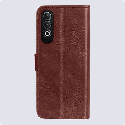 Forterra OnePlus Nord CE 4 Hoesje Bookcase Cover met Kaarthouder - Bruin