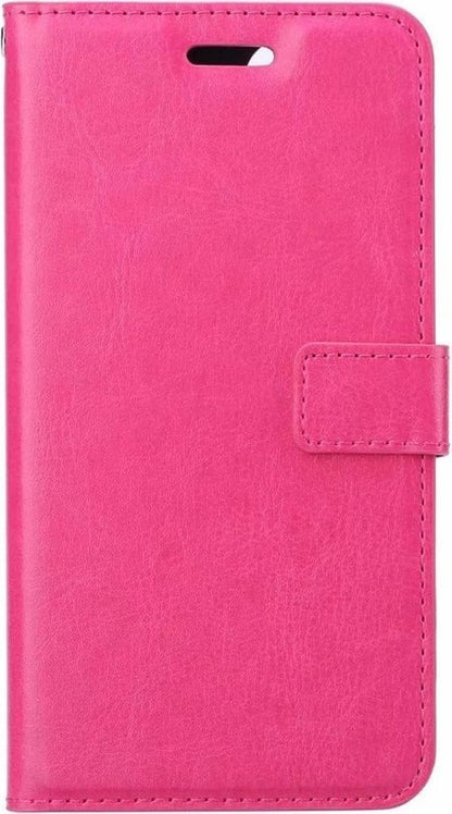 Forterra iPhone 11 Pro Hoesje Bookcase Cover met Kaarthouder - Donkerroze