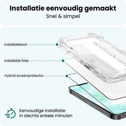 Forterra iPhone 17e Screenprotector Flexibel Glas met Installatieframe