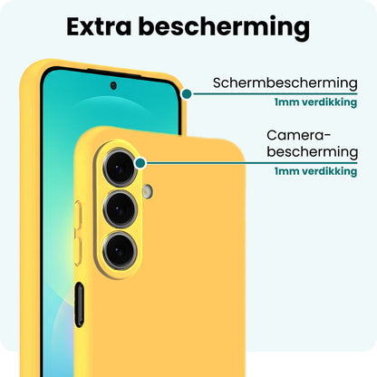 Forterra Samsung A27 Hoesje Siliconen Backcover Lichtgewicht - Geel