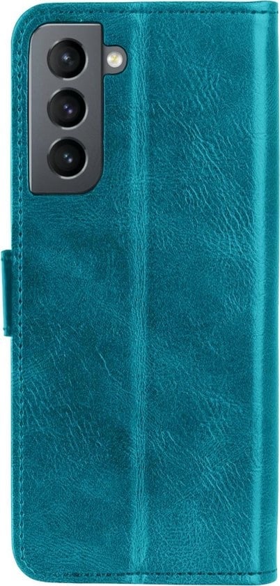 Forterra Samsung S21 Plus Hoesje Bookcase Cover met Kaarthouder - Turquoise