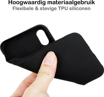 Forterra iPhone Xs Hoesje Siliconen Backcover Lichtgewicht - Zwart