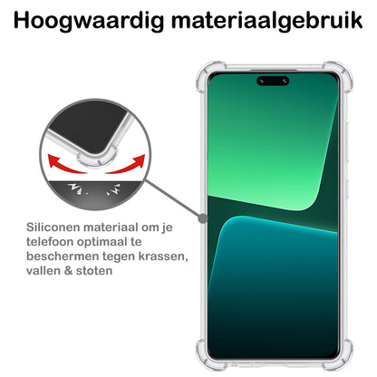 Forterra Xiaomi 13 Lite Hoesje Shockproof Backcover Siliconen - Transparant