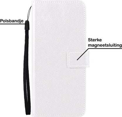 Forterra Samsung A12 Hoesje Bookcase Cover met Kaarthouder - Wit