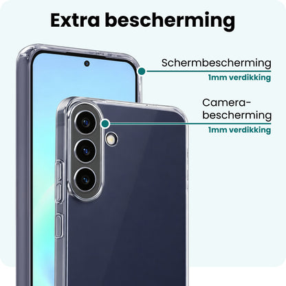Forterra Samsung A57 Hoesje Siliconen Backcover Lichtgewicht - Transparant