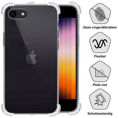 Forterra iPhone SE 2022 Hoesje Shockproof Backcover Siliconen - Transparant