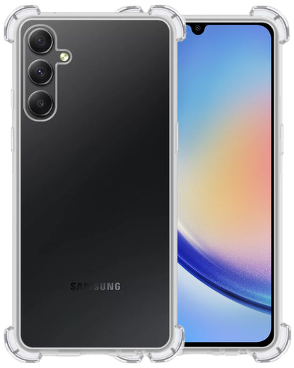 Forterra Samsung A34 Hoesje Shockproof Backcover Siliconen - Transparant