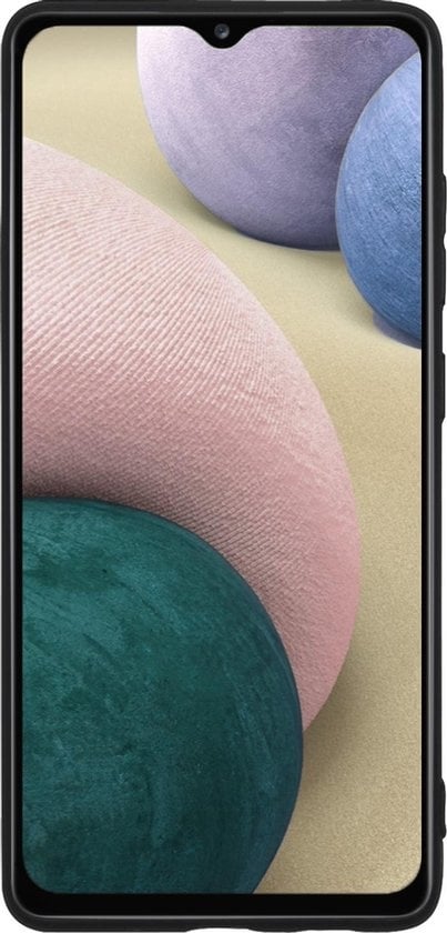 Forterra Samsung A12 Hoesje Siliconen Backcover Lichtgewicht - Zwart