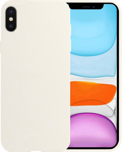 Forterra iPhone X Hoesje Siliconen Backcover Lichtgewicht - Wit