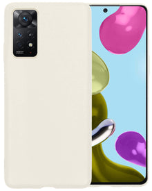 Forterra Xiaomi Redmi Note 11 Hoesje Siliconen Backcover Lichtgewicht - Wit