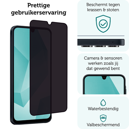 Forterra Samsung A16 Screenprotector Gehard Glas - Privacy