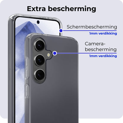 Forterra Samsung A55 Hoesje Siliconen Backcover Lichtgewicht - Transparant